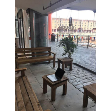 2-3 Seater Wooden Outdoor Park Bench with Arms