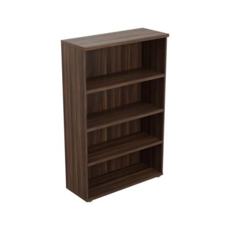 Regent 1560mm Tall Office Bookcase - Dark Walnut