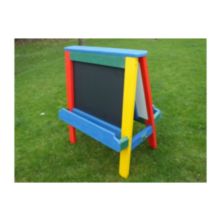Easy Clean Recycled Plastic Non Magnetic and Chalkboard Easel 