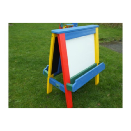 Easy Clean Recycled Plastic Non Magnetic and Chalkboard Easel 
