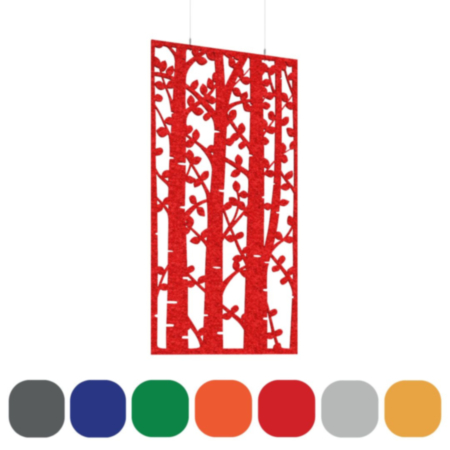 Piano Chords Acoustic Patterned Hanging Partition Screens with Wires And Hooks Ebony - 1 Pack