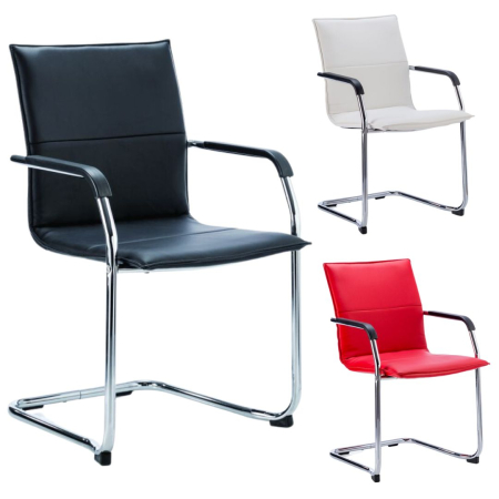 Echo Cantilever Chair Soft Bonded Leather with Arms