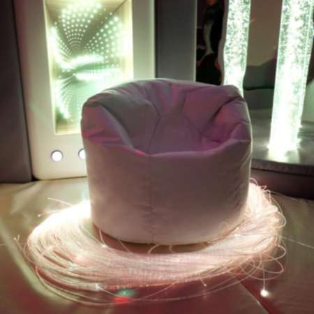 School Children&#039;s SEN White UV Reflective Sensory Bean Bag