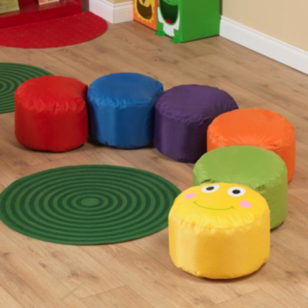 Classroom Reading Corner BazZoo Minibeast Modular Caterpillar with 6 Seats