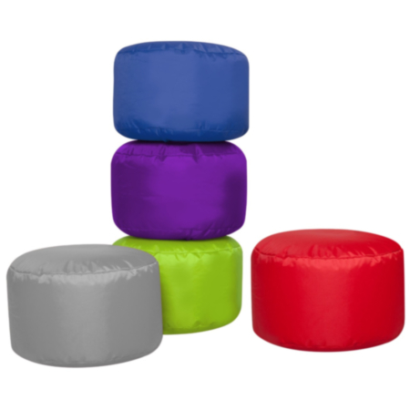 Primary Students Bright Coloured Seat Pod Bean Bags - Pack of 5
