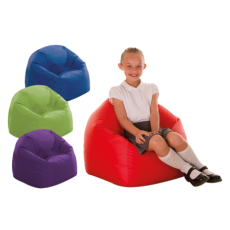 School Reading Corner Children&#039;s Large Bean Bag - Set 4 Primary Colours