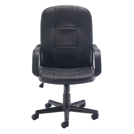 Jack II Faux Leather Executive Swivel Office Chair with Fixed Arms 