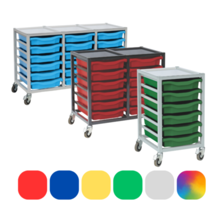 Monarch Science Mobile Storage Unit with 6, 12 or 18 Single Trays