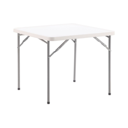 Mogo Basic White Plastic Folding Trestle Table - 860 x 860mm