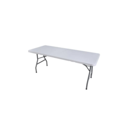 Mogo Basic White Plastic Folding Trestle Table - 1800 x 740mm