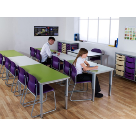Metalliform Elite School Classroom Height Adjustable Table - Rectangular