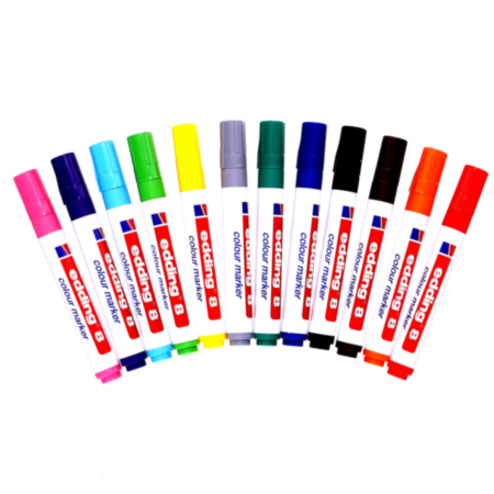 Edding 8 Colour Marker Bullet Asst Pack 12