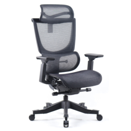 Elise Black Mesh Back Ergonomic Office Chair with Headrest