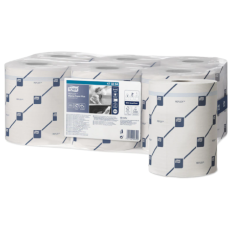 Tork Reflex Wiping Paper Plus White  Pack 6