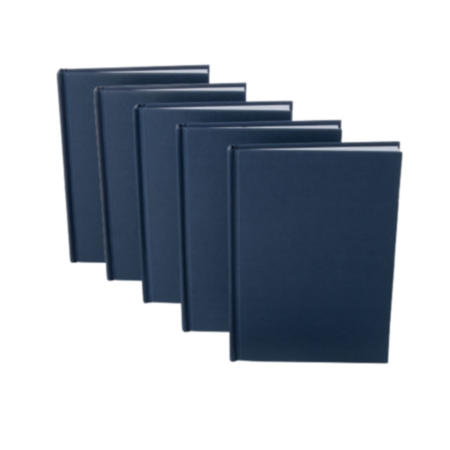 A4 Casebound Book Blue Pack 5