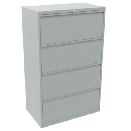 Bisley 4 Drawer Essentials Steel Filer - Light Grey