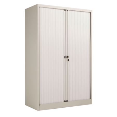 Bisley Steel Double Door Storage Cupboard 1585mm– Goose Grey