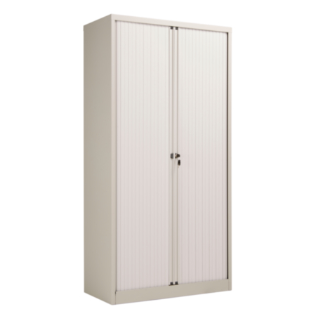 Bisley Steel Double Door Storage Cupboard 1985mm– Goose Grey