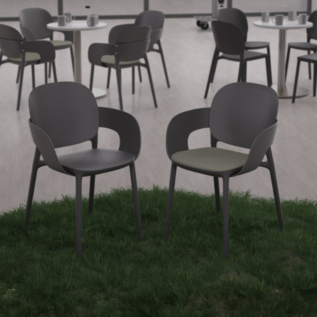 Everly Multi-purpose Recycled Plastic Chair (Pack of 2)