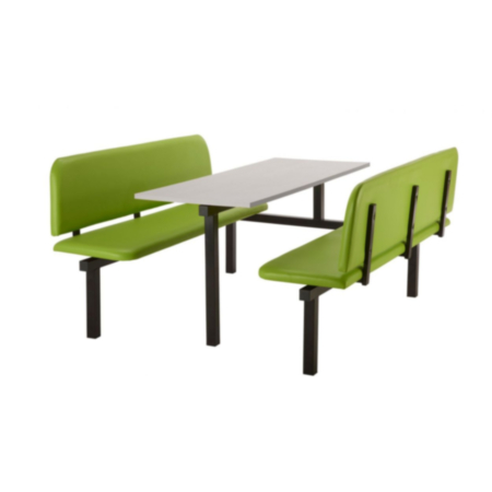 Oscar Upholstered 6 Seater Fast Food Seating Unit with 1 Side Accessible 