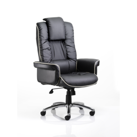 Chelsea Black Soft Bonded Leather Executive Office Chair With Arms
