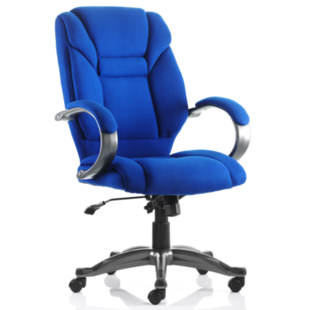 Galloway Executive Blue Fabric Chair With Padded Arms
