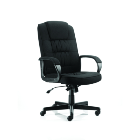 Moore Executive Black Fabric Chair With Arms