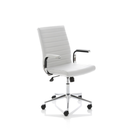 Ezra Executive White Leather Chair