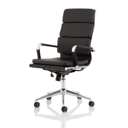 Hawkes Black PU Chrome Frame Executive Office Chair