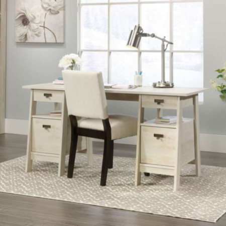 Executive Trestle Chalked Chestnut Home Office Desk