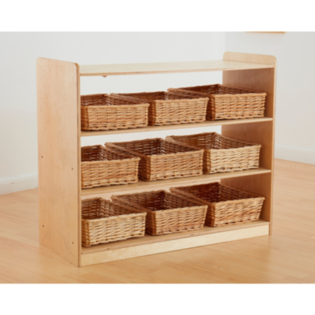 Wooden Rookie Tall Open Shelf Storage Unit