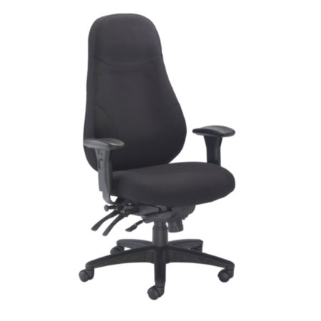 Cheetah Fabric Chair - Black