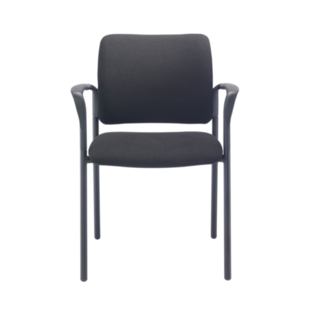 Florence Fabric Meeting and Conference Arm Chair - Black Frame