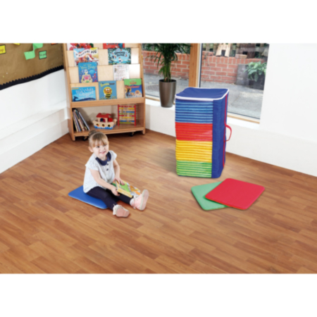 Rainbow Square Children&#039;s Seat Cushions - Pack of 32 with FREE Holdall
