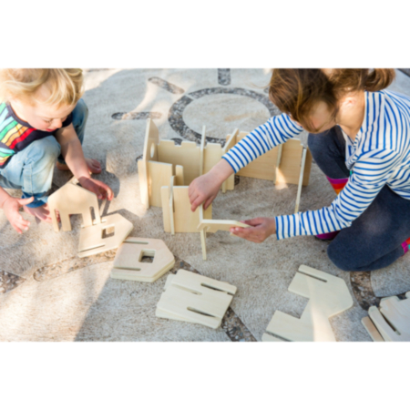 Wooden Play Blocks Happy Architect Set - 28 Pieces