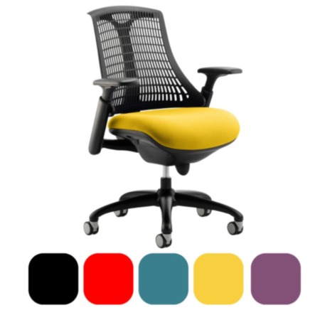 Flex Ergonomic Office Task Operator Chair - Height Adjustable Arms 
