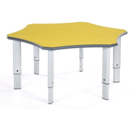 Metalliform Elite School Classroom Height Adjustable Table - Flower Shape
