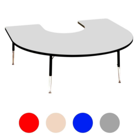 Tuf-Top Height Adjustable Horseshoe Classroom Table