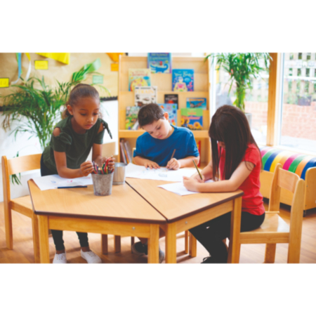 Tuf Class Trapezoidal Wooden Classroom Table