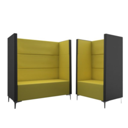 Converse 2 Seat Booth with Back and Sides