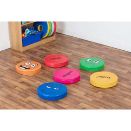 Classroom French Emotions Floor Cushions Pack 1