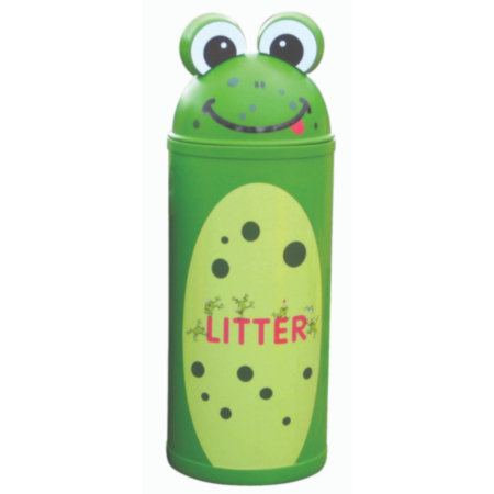 School Playground Animal Kingdom Frog Themed Litter Bin