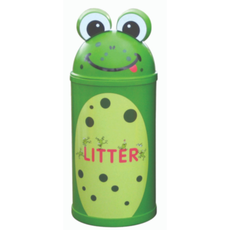 School Playground Animal Kingdom Frog Themed Litter Bin