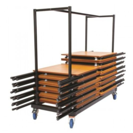 40 Zlite Premium Folding Exam Desk &amp; Trolley Bundle 