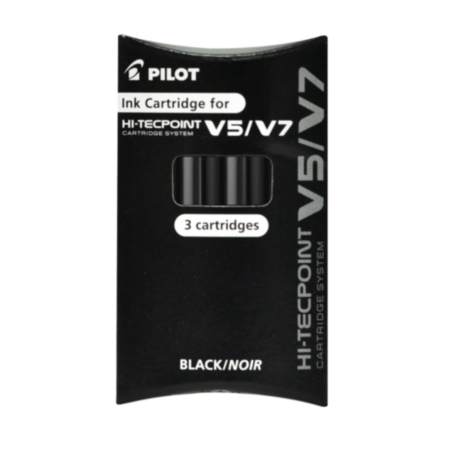 Hi-Tecpoint V5-V7 Cartridges Black Pack 3