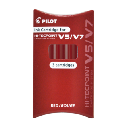 Hi-Tecpoint V5-V7 Cartridges Red Pack 3