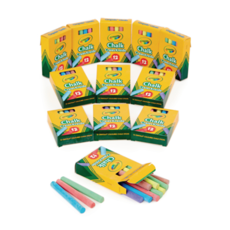 Antidust Chalk Assorted  Pack 144