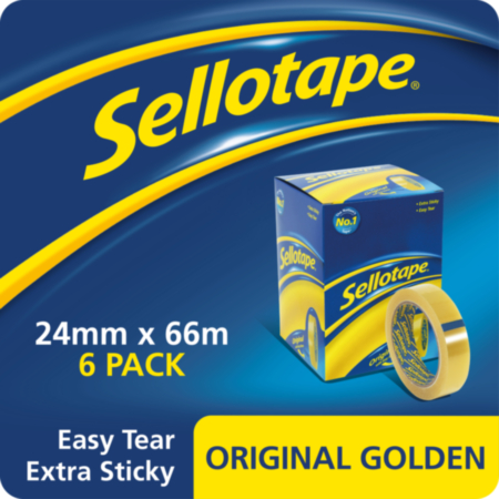 Sellotape 24mmx66m Pack 6 Reel