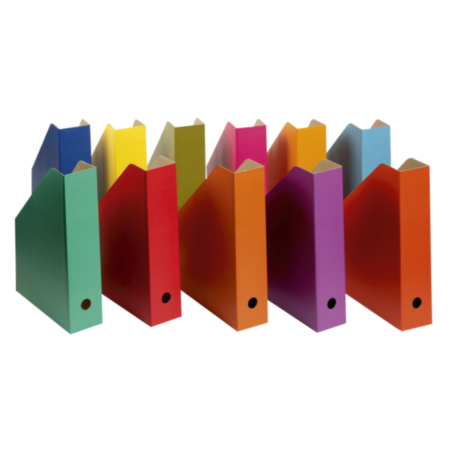 Coloured Filing Boxes Asst Pack 11