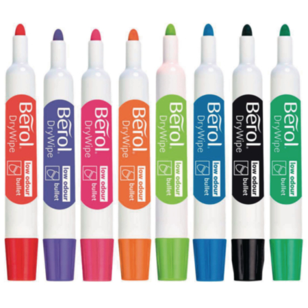 Berol Dwipe Marker Blt Asst Pack 8